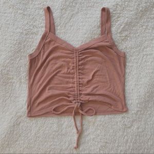 V-neck Ruched Crop Top